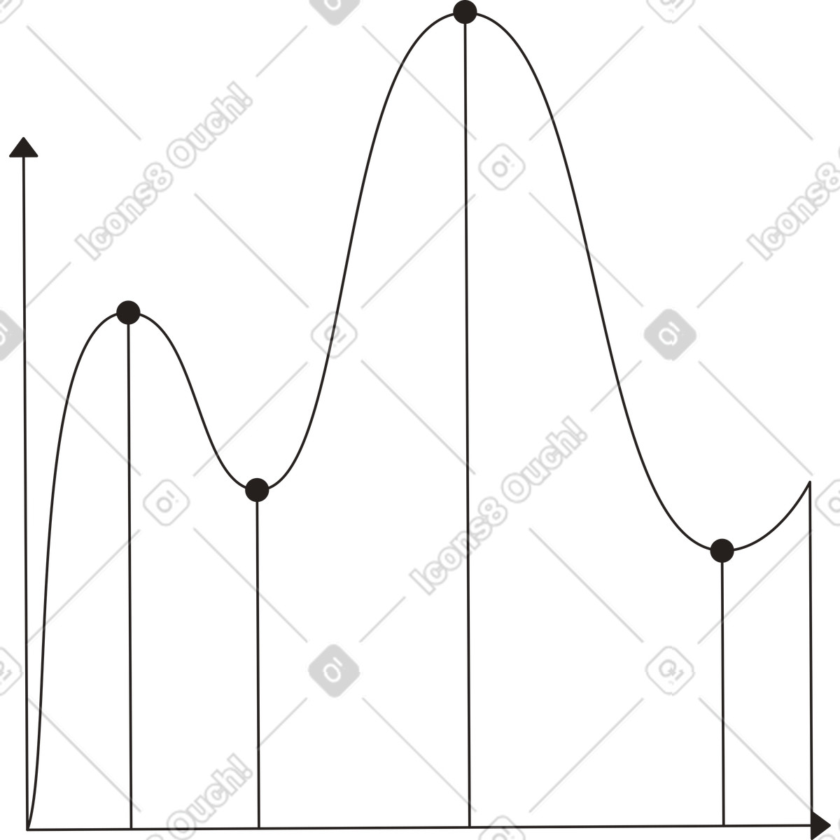Graph illustration in PNG, SVG