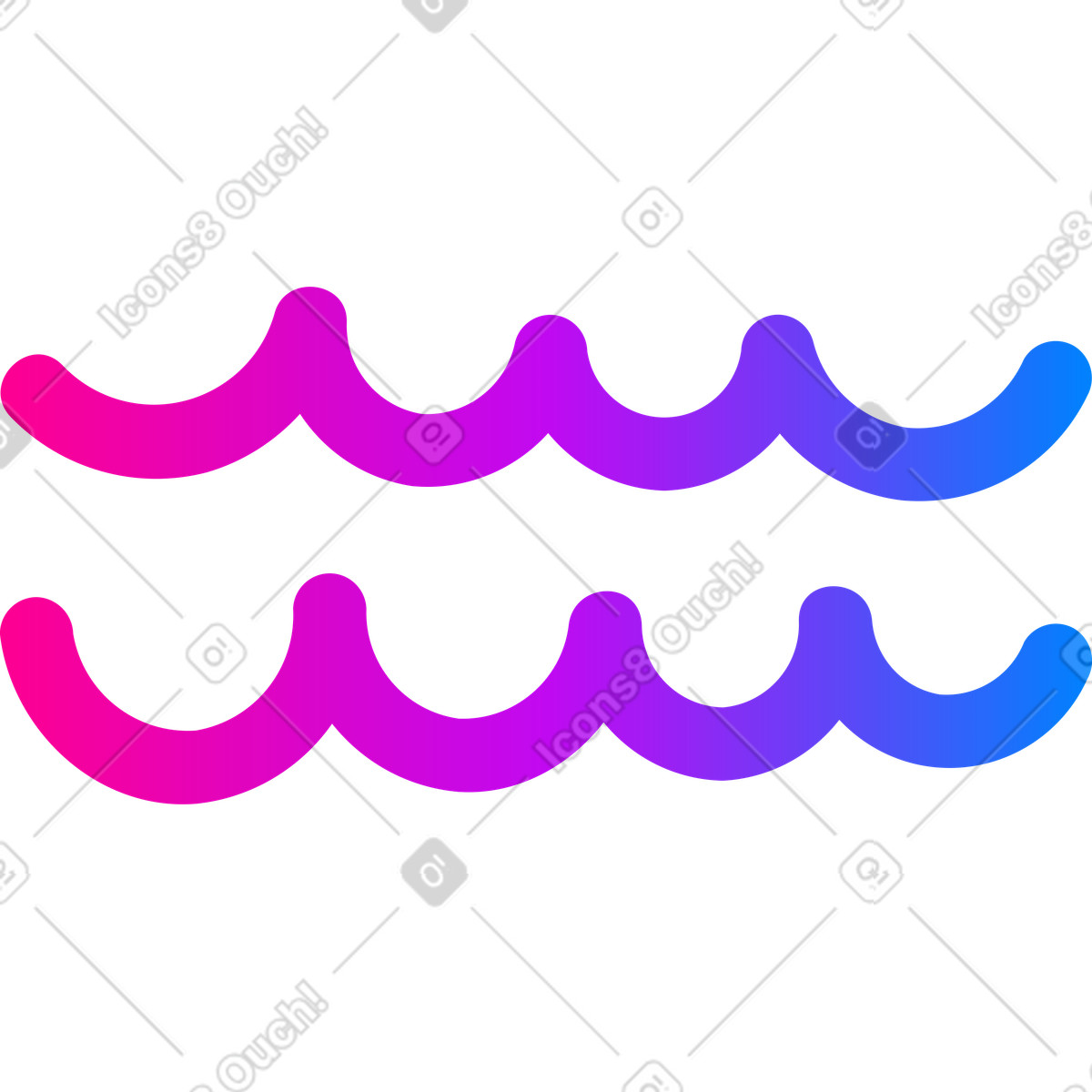 Zwei wellen-Illustration im Vibrant-Stil als Download in PNG, SVG