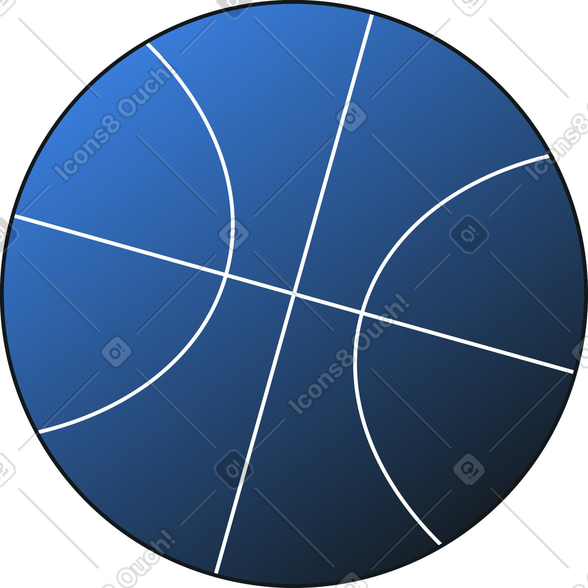 Ilustração de Bola basquete em no estilo Midnight para baixar em PNG, SVG