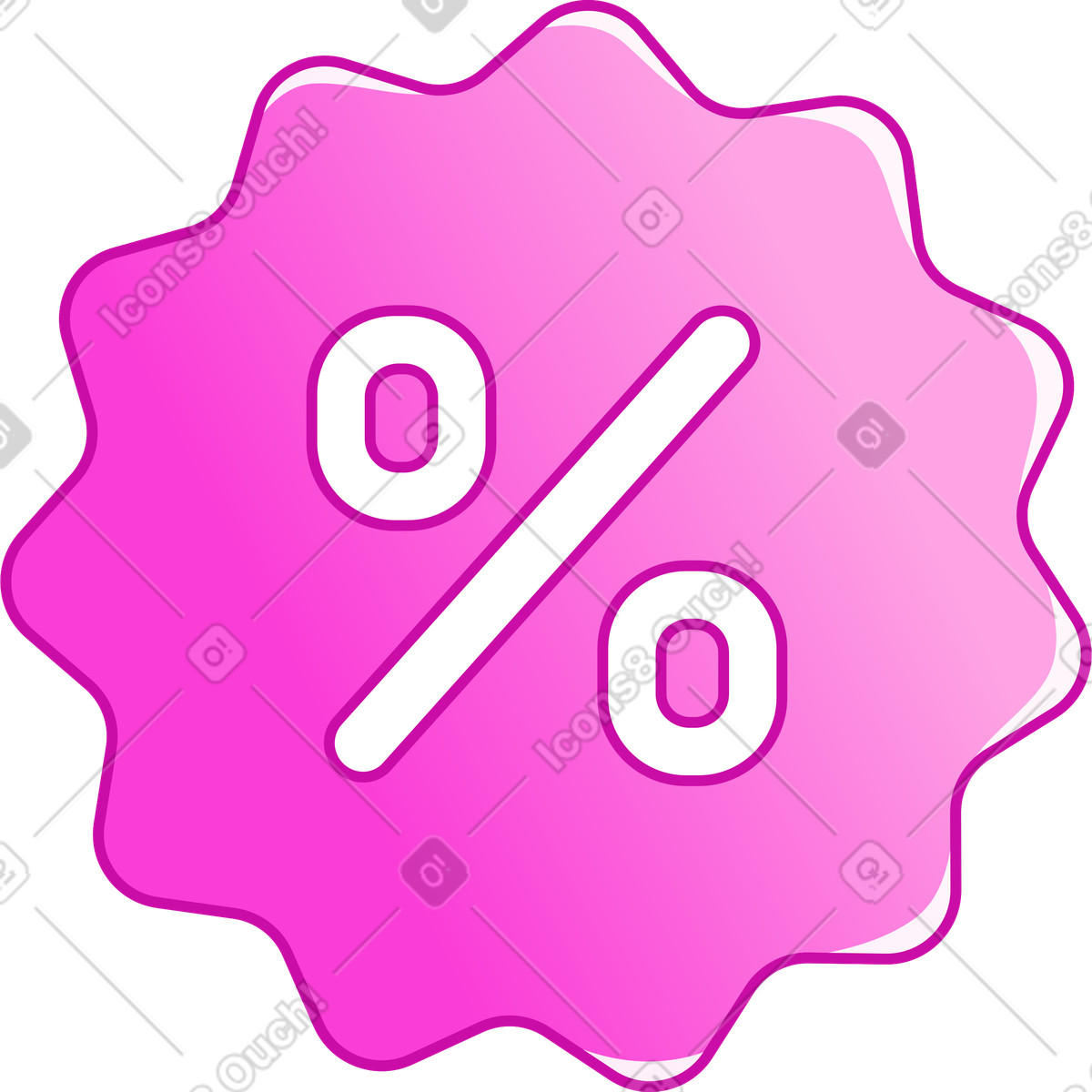 Rosa rabatt-Illustration im Rainbow-Stil als Download in PNG, SVG