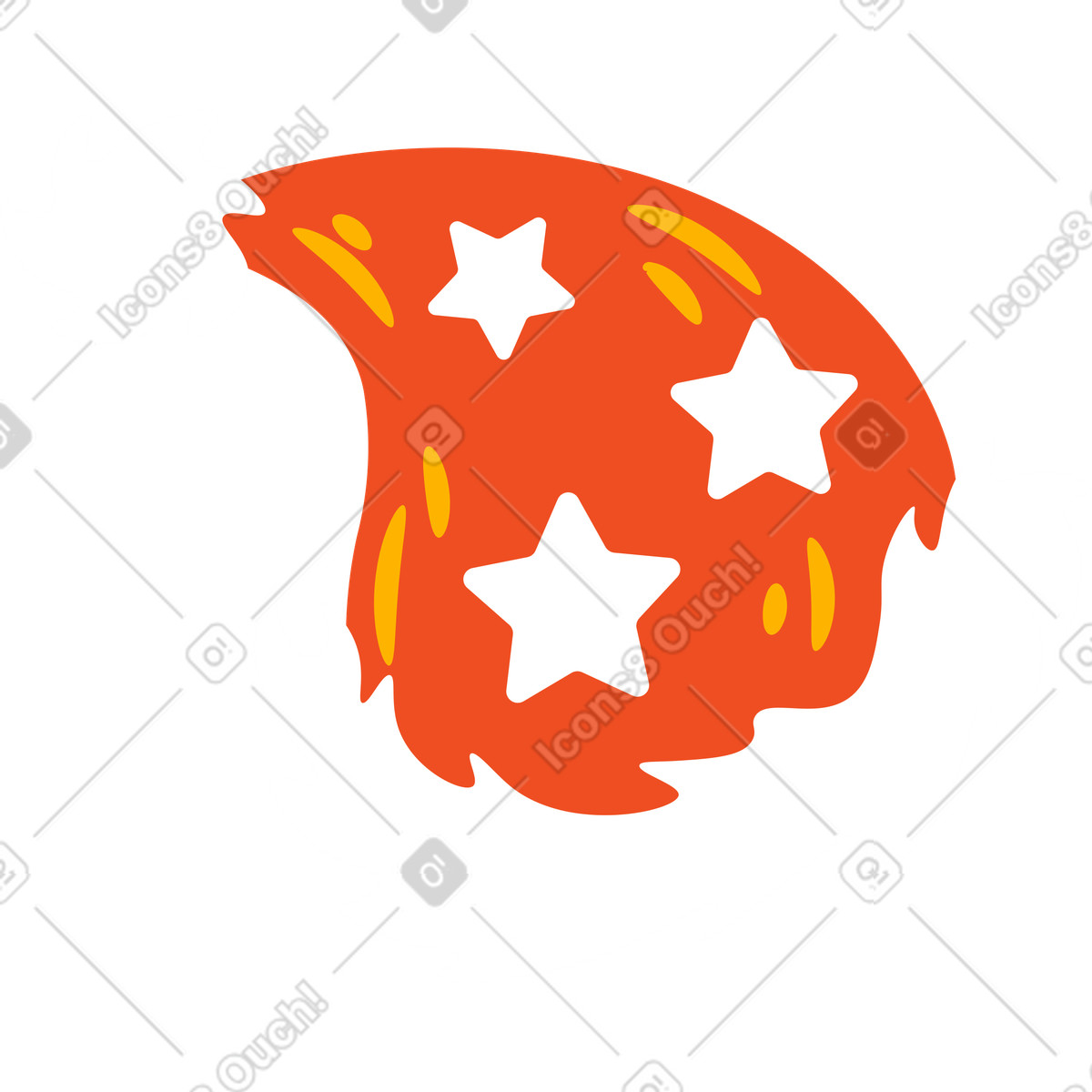 Weihnachtshut rückansicht-Illustration im Flame-Stil als Download in PNG, SVG