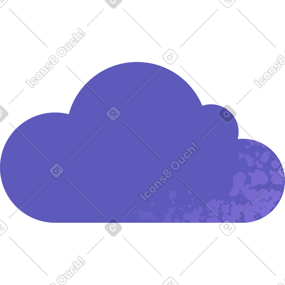 Nuvola con texture illustrazione in stile Bright scarica in PNG, SVG