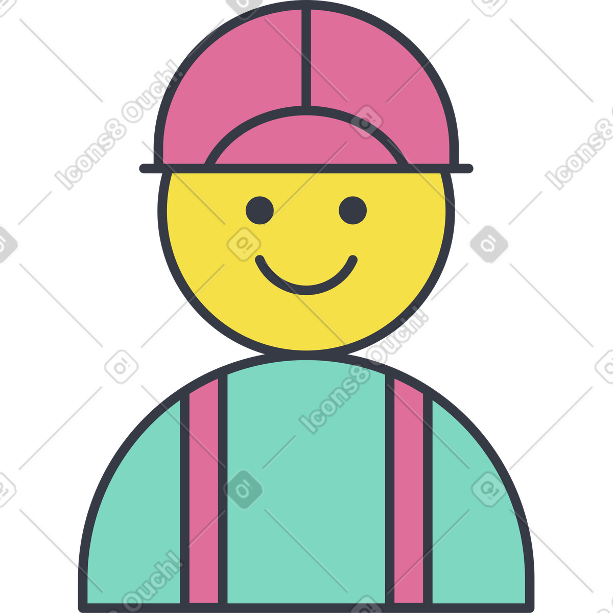 Ilustración Constructor en estilo Abstract a descargar en PNG y SVG