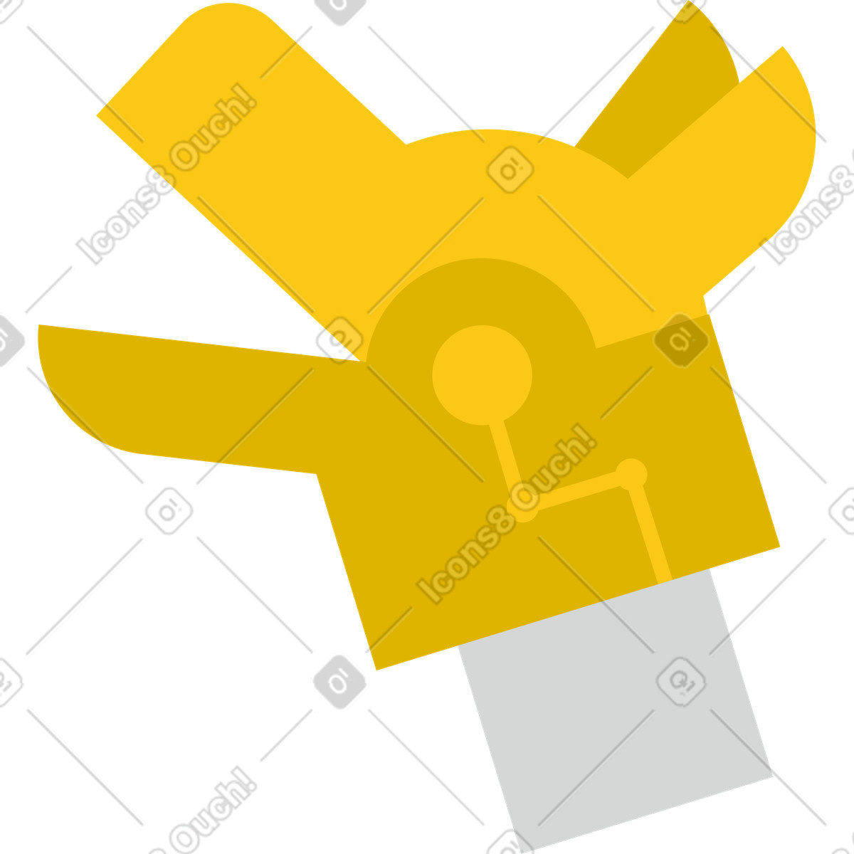 Ilustração de Cabeça cachorro robô em no estilo Clip para baixar em PNG, SVG