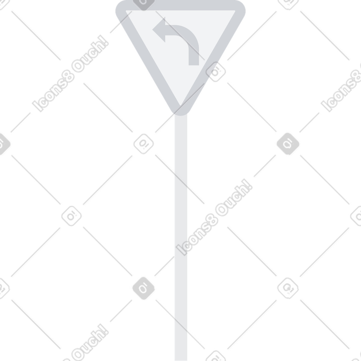 Road sign illustration in Urban style download in PNG, SVG