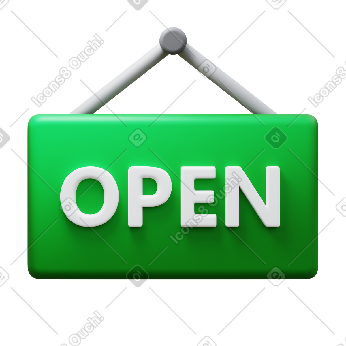 3D Fluency スタイルの Open sign のイラストをPNG、SVG形式でダウンロード