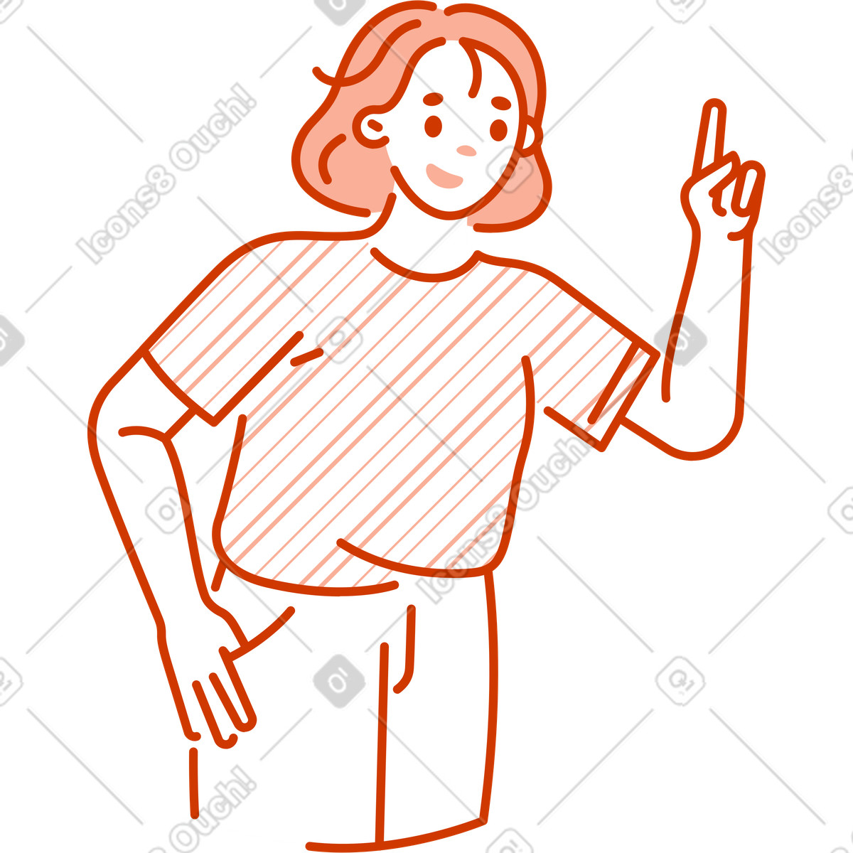 Illustration Femme dans le style Natty à télécharger aux formats PNG, SVG