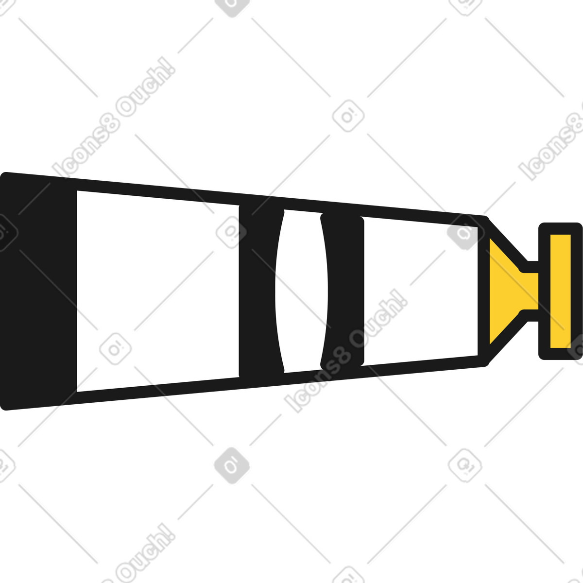 Tube of paint illustration in Taxi style download in PNG, SVG