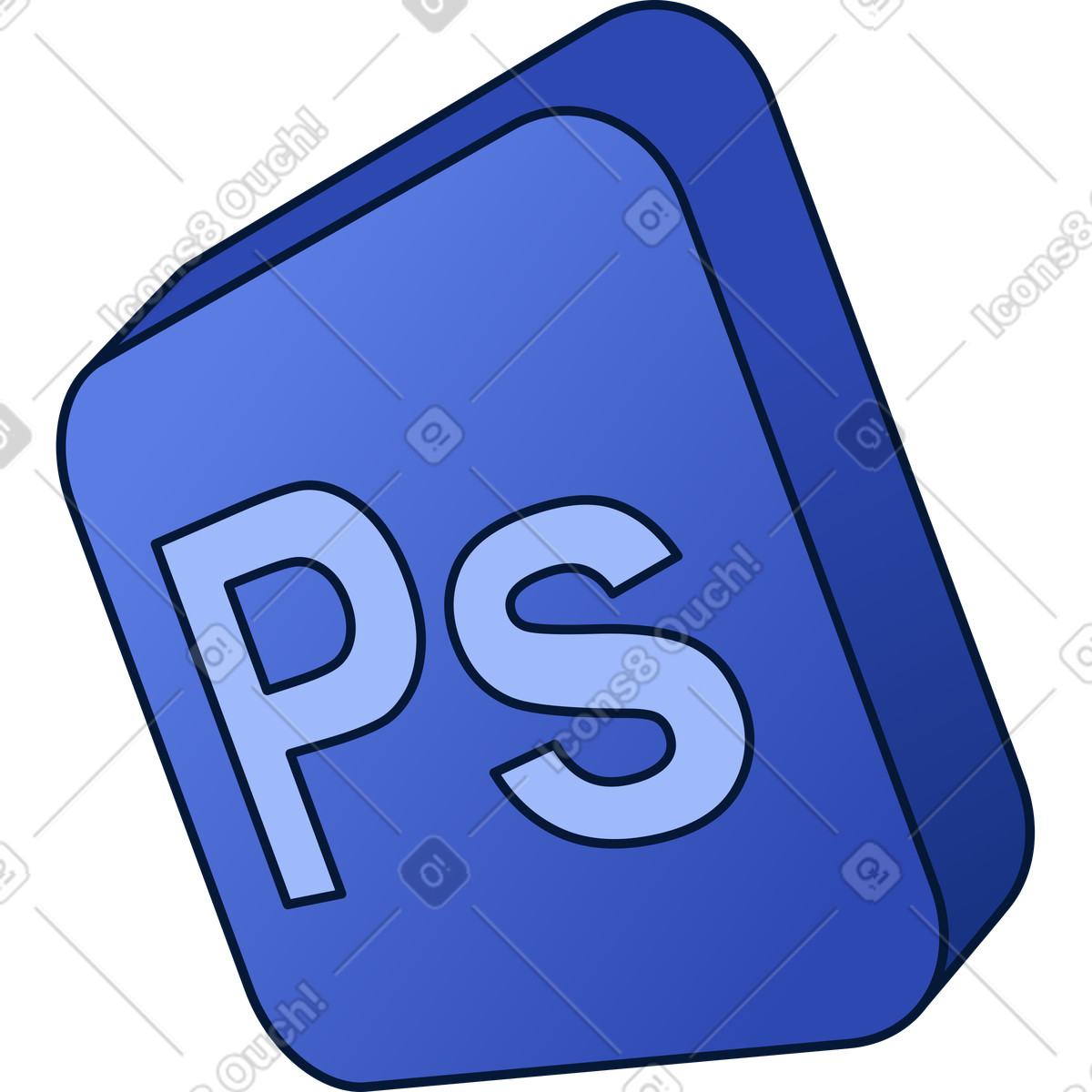 Ps icon illustration in Neat style download in PNG, SVG