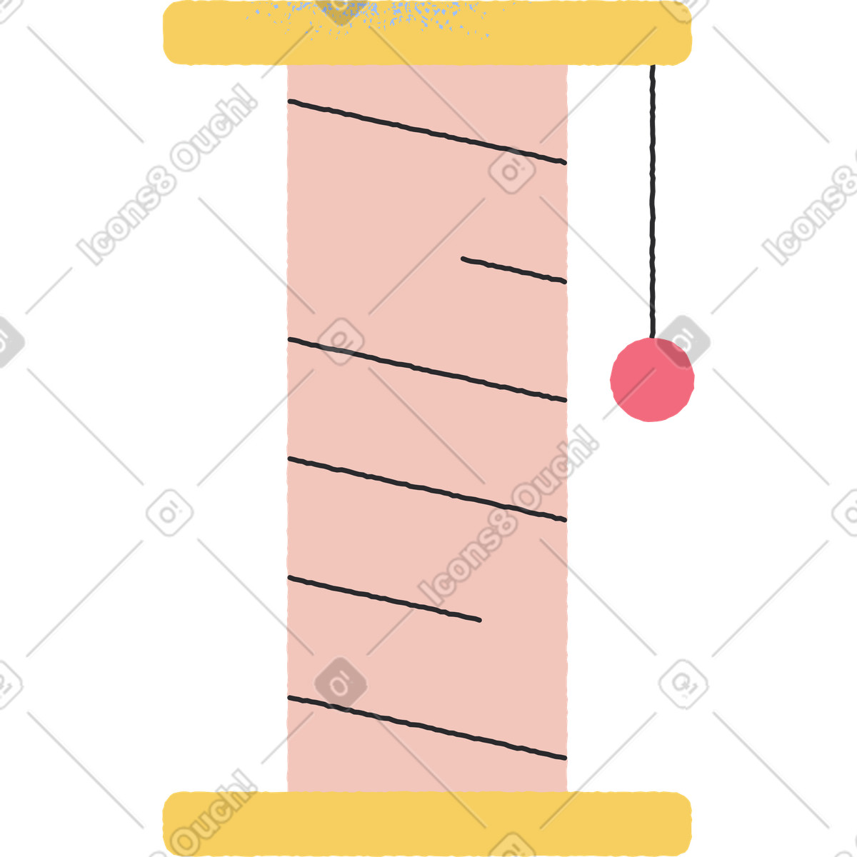 Ilustração de Coçar poste para um gato em no estilo Pablo baixar em PNG, SVG