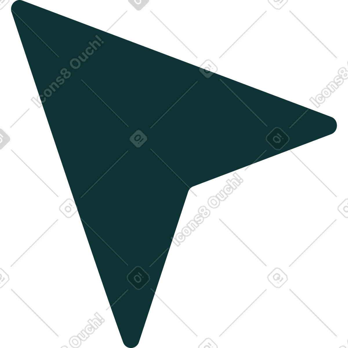 Schwarzer cursor geworden-Illustration im Florid-Stil als Download in PNG, SVG