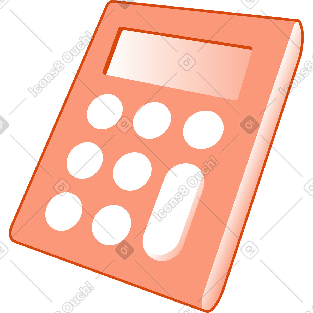 Ilustração de Calculadora em no estilo Orange para baixar em PNG, SVG