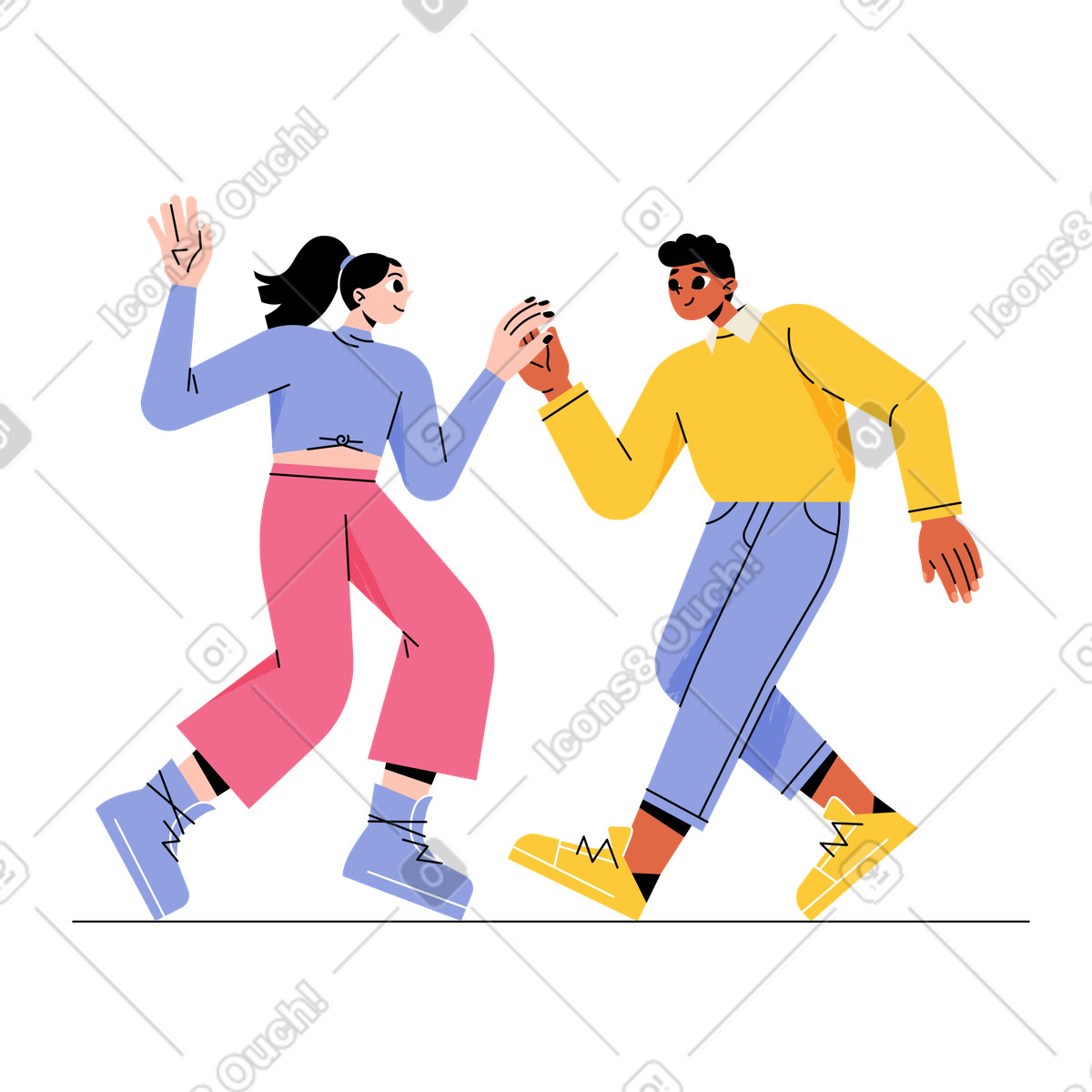 Ilustração de Couple dancing together, Social activity or celebration em no estilo Juicy para baixar em PNG, SVG