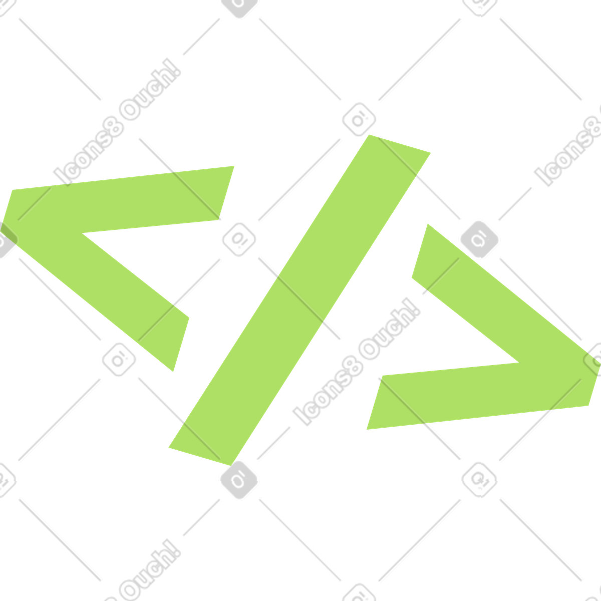 Icona del codice illustrazione in stile Levels scarica in PNG, SVG