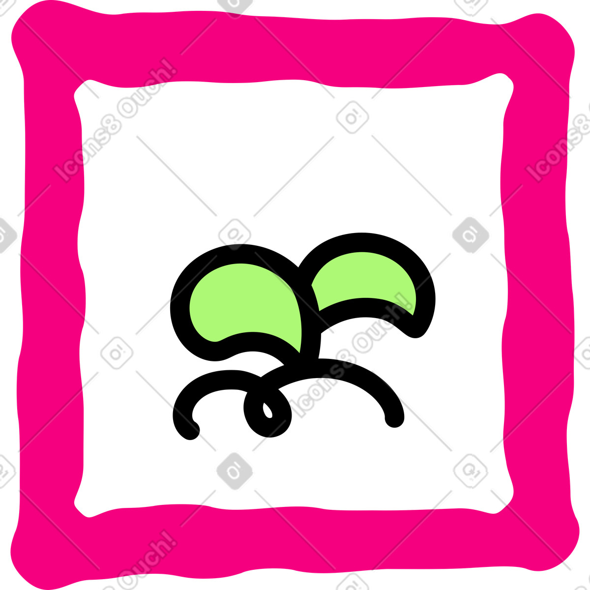 Malen mit einer blume-Illustration im Giggle-Stil als Download in PNG, SVG
