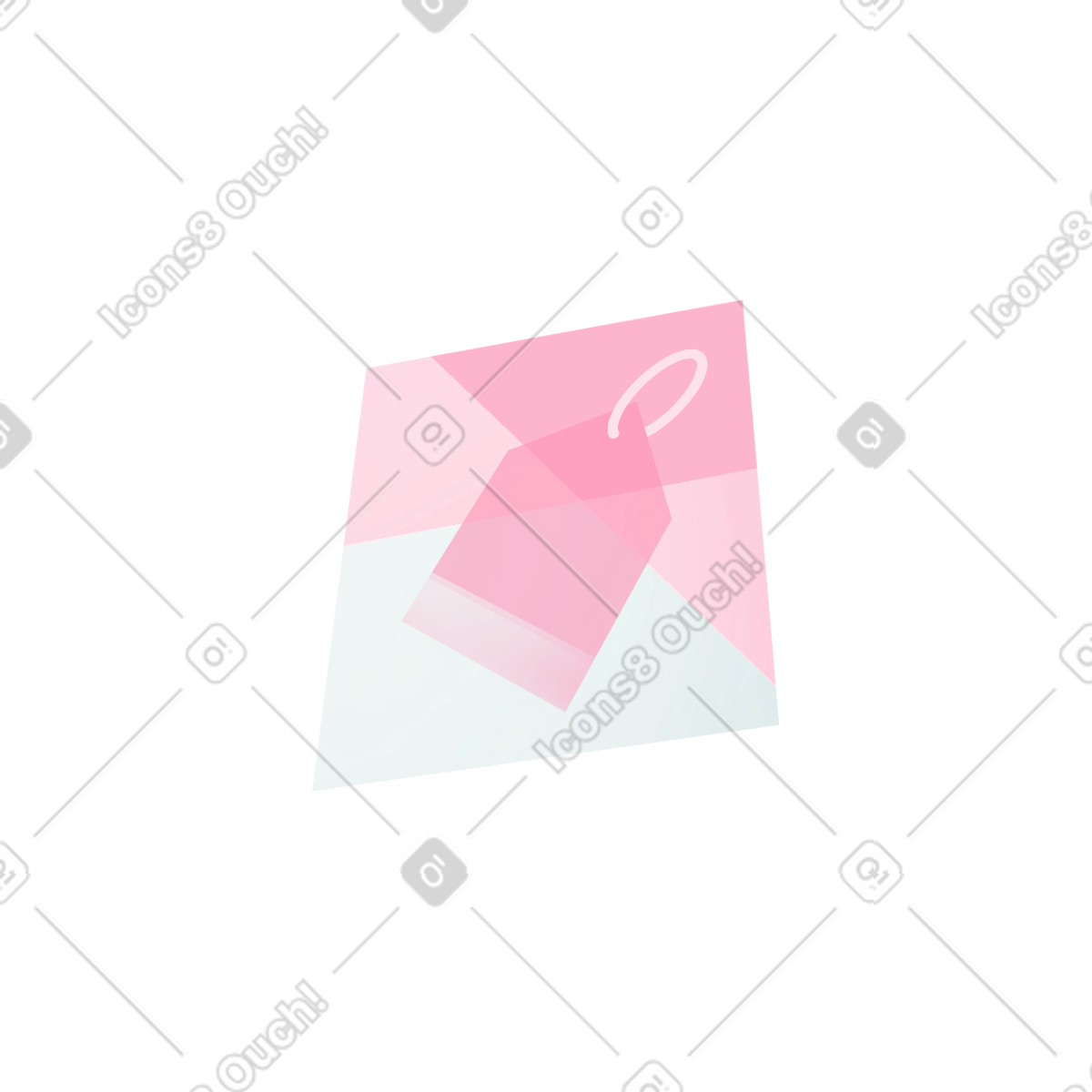 下载 Dynamic 风格的 Price tag on rectangle pink 插画，支持 PNG、SVG 格式
