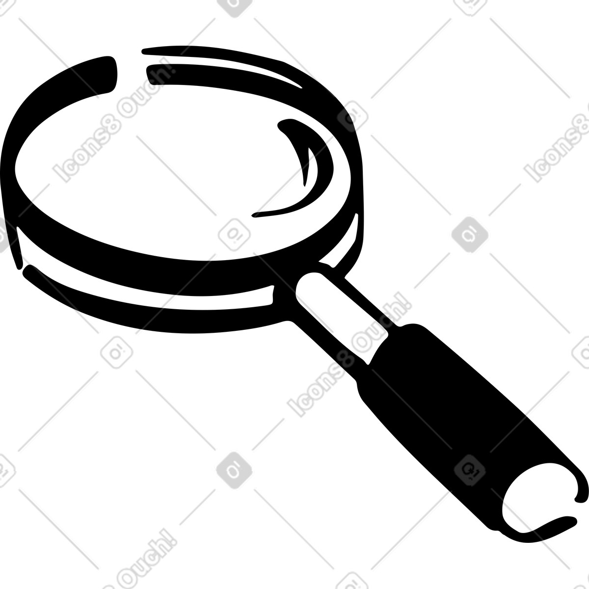 Ilustración Lupa en estilo Line a descargar en PNG y SVG