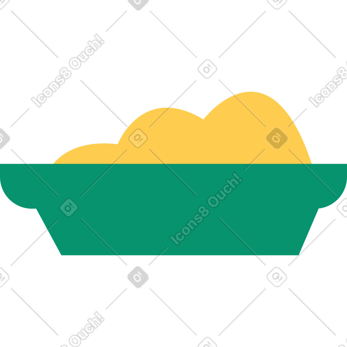 Bowl illustration in Spot style download in PNG, SVG