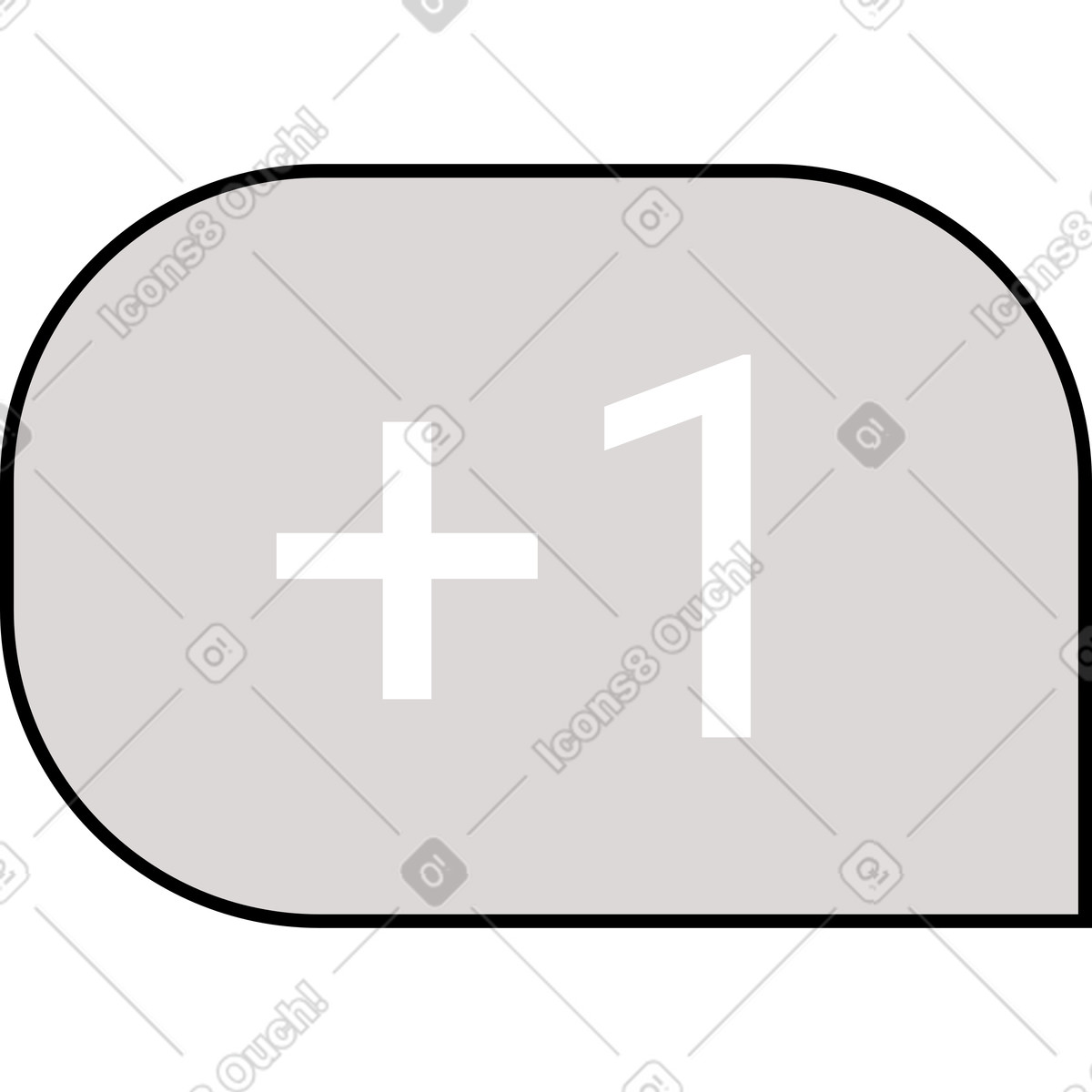 Speech bubble with text + illustration in Shade style download in PNG, SVG