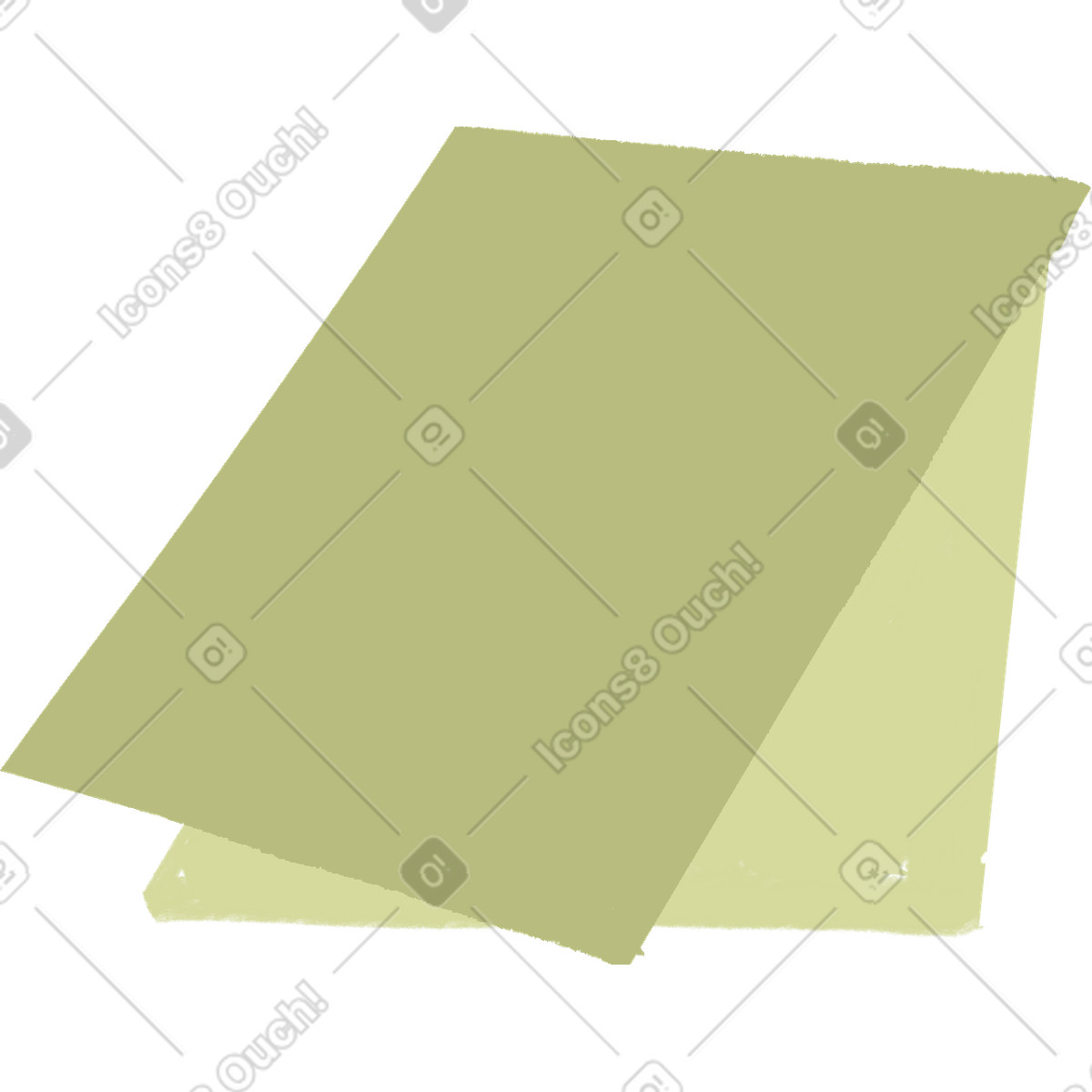 Green sheets of paper-Illustration im Lumiere-Stil als Download in PNG, SVG
