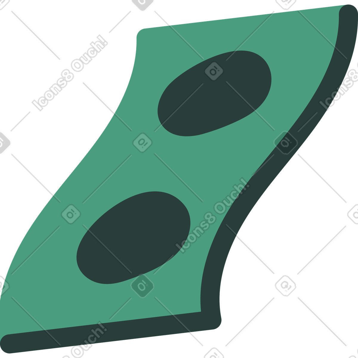 Dollaro illustrazione in stile Macaroni scarica in PNG, SVG