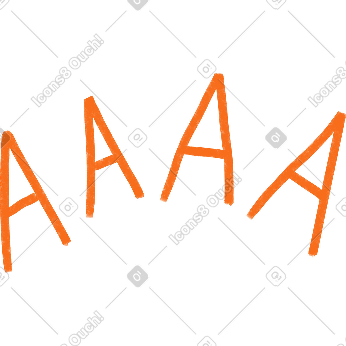 Aaa scream illustrazione in stile Goofy scarica in PNG, SVG