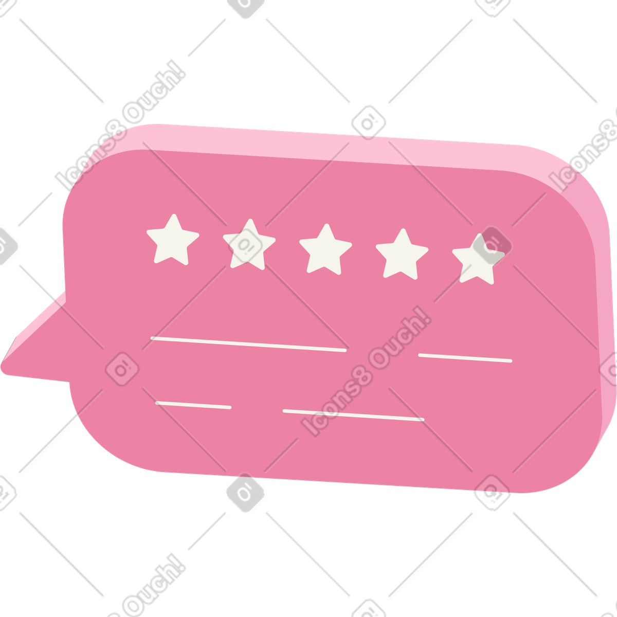 Social スタイルの 評価付きバブル のイラストをPNG、SVG形式でダウンロード