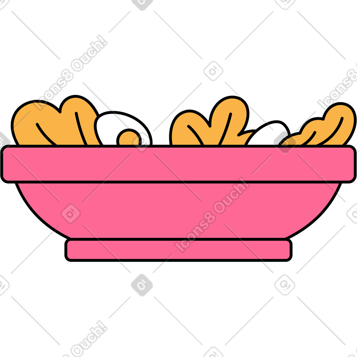Piatto di insalata illustrazione in stile Bloom scarica in PNG, SVG