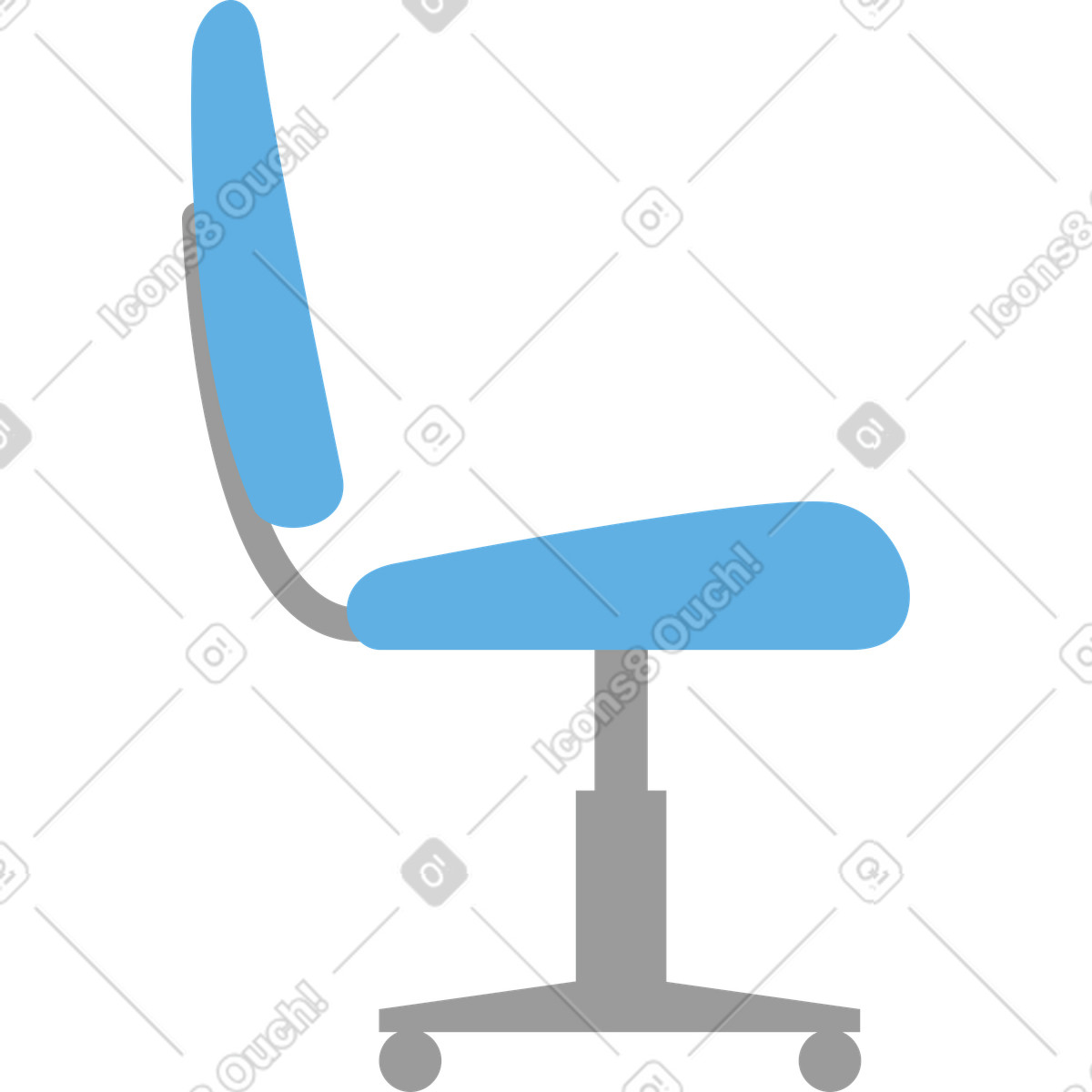 下载 Pale 风格的 Office chair 插画，支持 PNG、SVG 格式