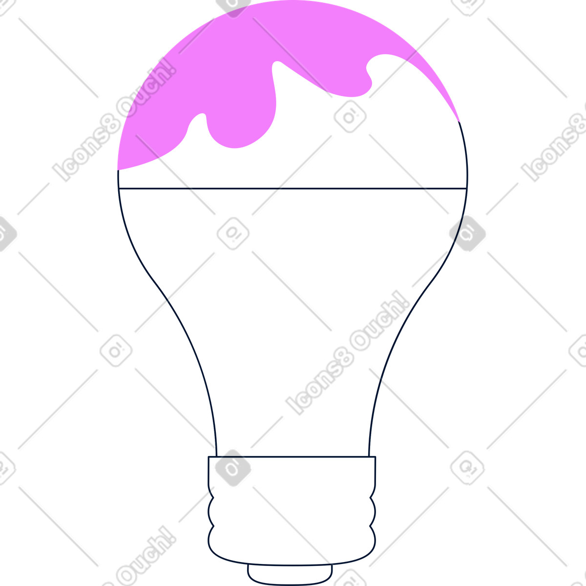 Ilustração de Lâmpada em no estilo Cubes para baixar em PNG, SVG