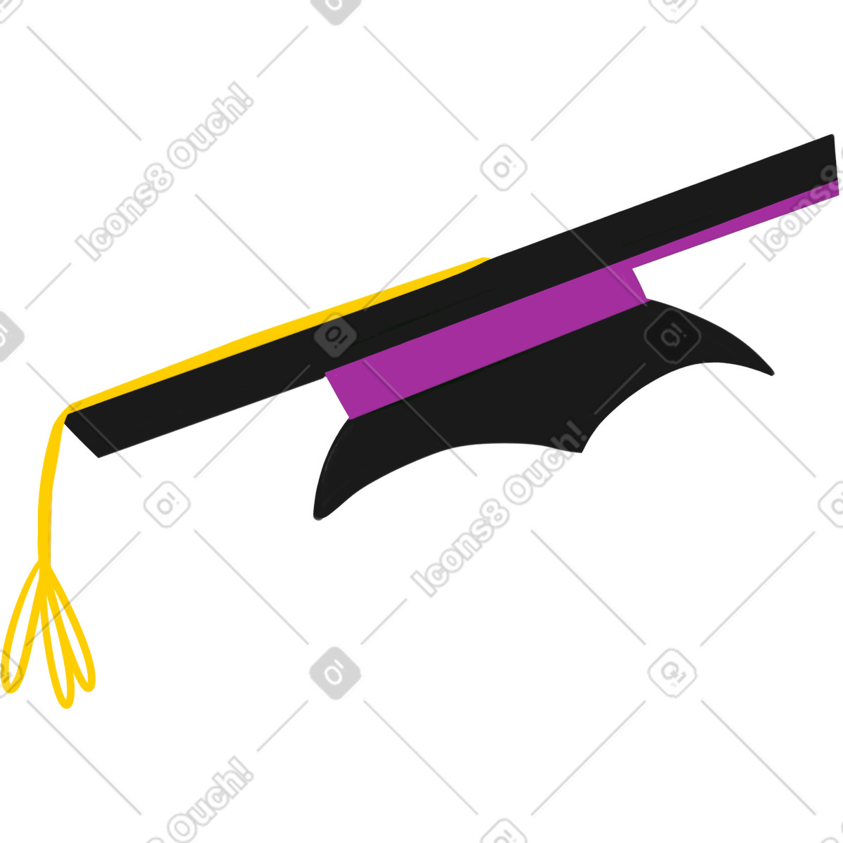 Graduation cap illustration in Atomic style download in PNG, SVG