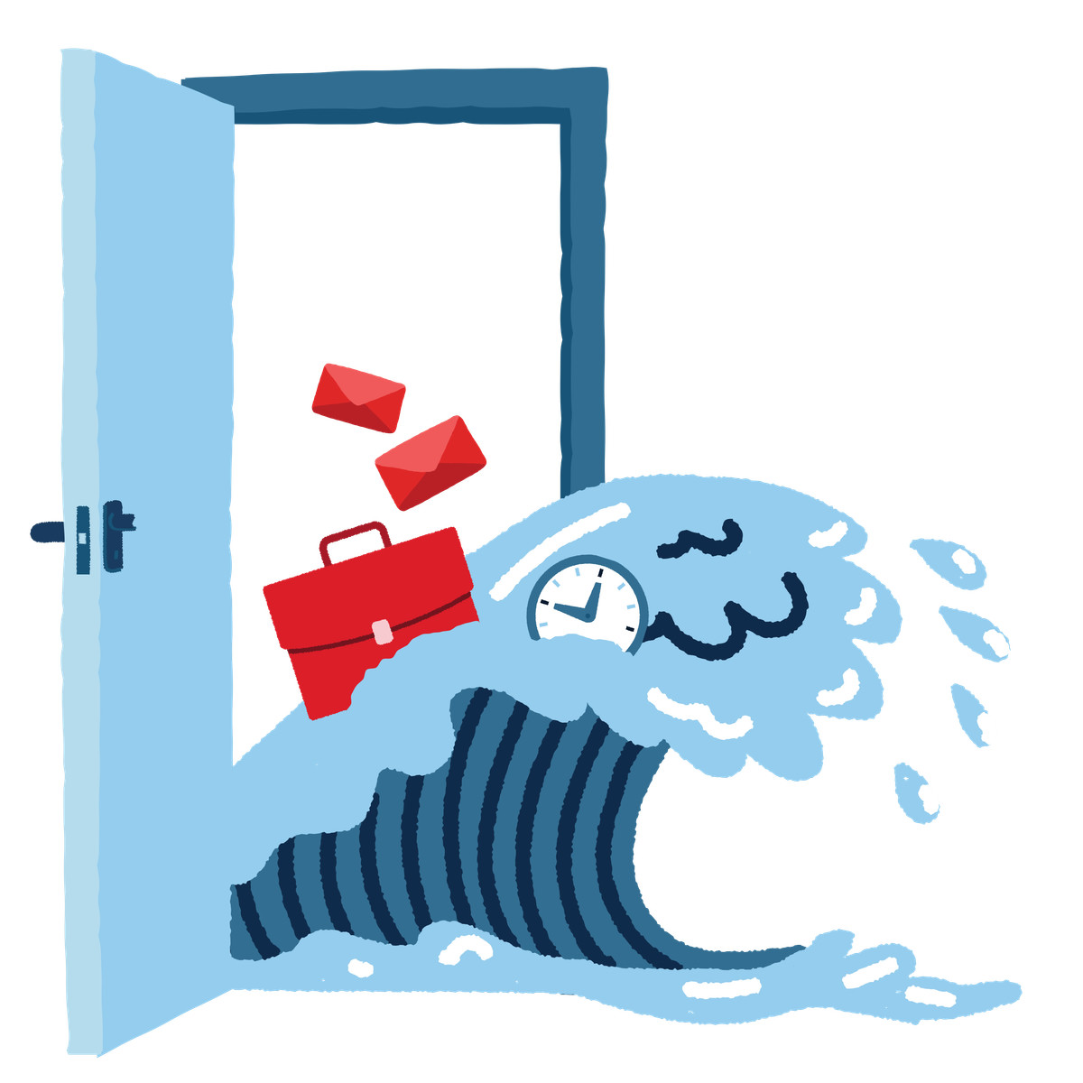 Welcome to the office illustration in Cherry style download in PNG, SVG