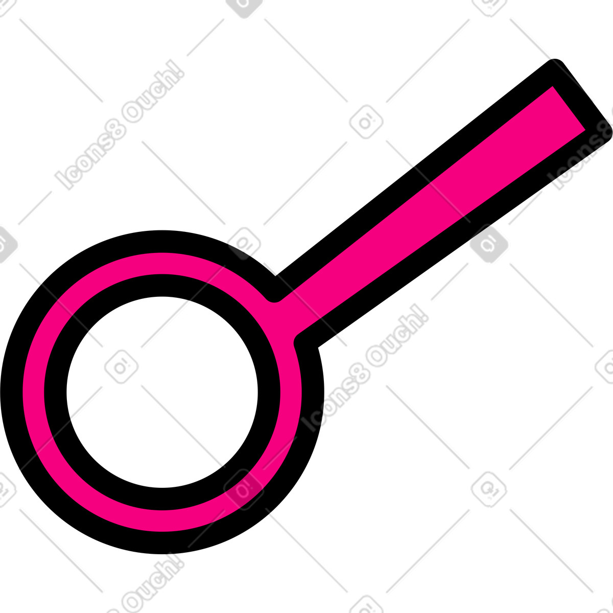 Lente d'ingrandimento illustrazione in stile Giggle scarica in PNG, SVG