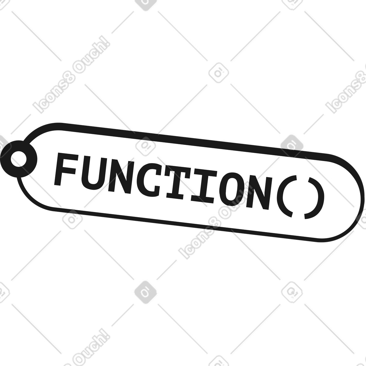 Function code plate illustration in Taxi style download in PNG, SVG