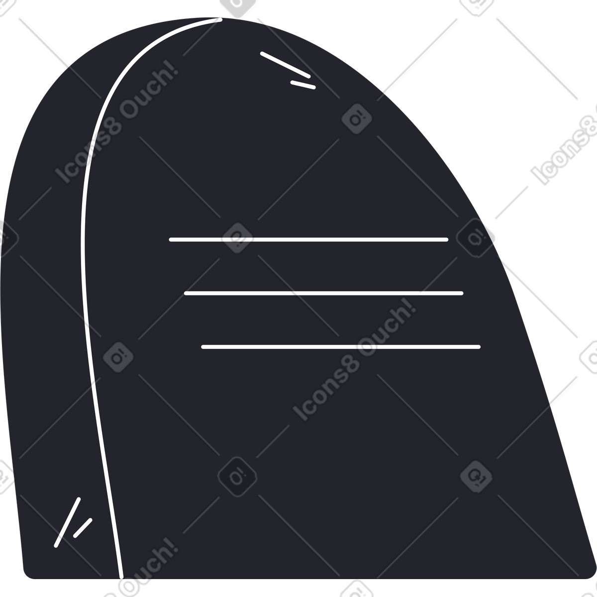 Illustration Pierre tombale dans le style Grapy à télécharger aux formats PNG, SVG