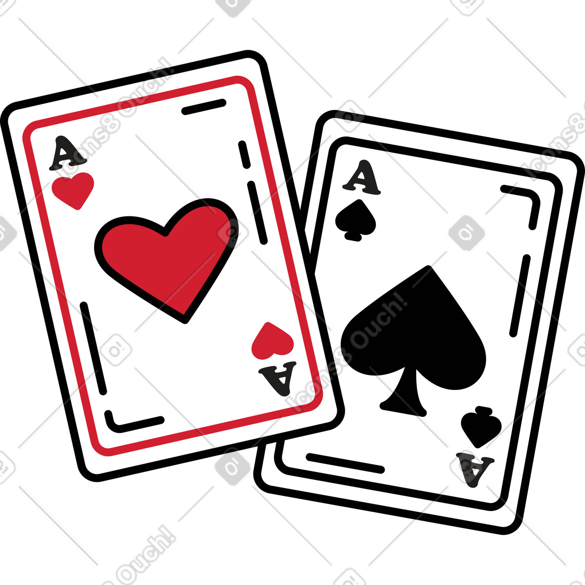 Illustration Cartes à jouer dans le style Ruby télécharger aux formats PNG, SVG