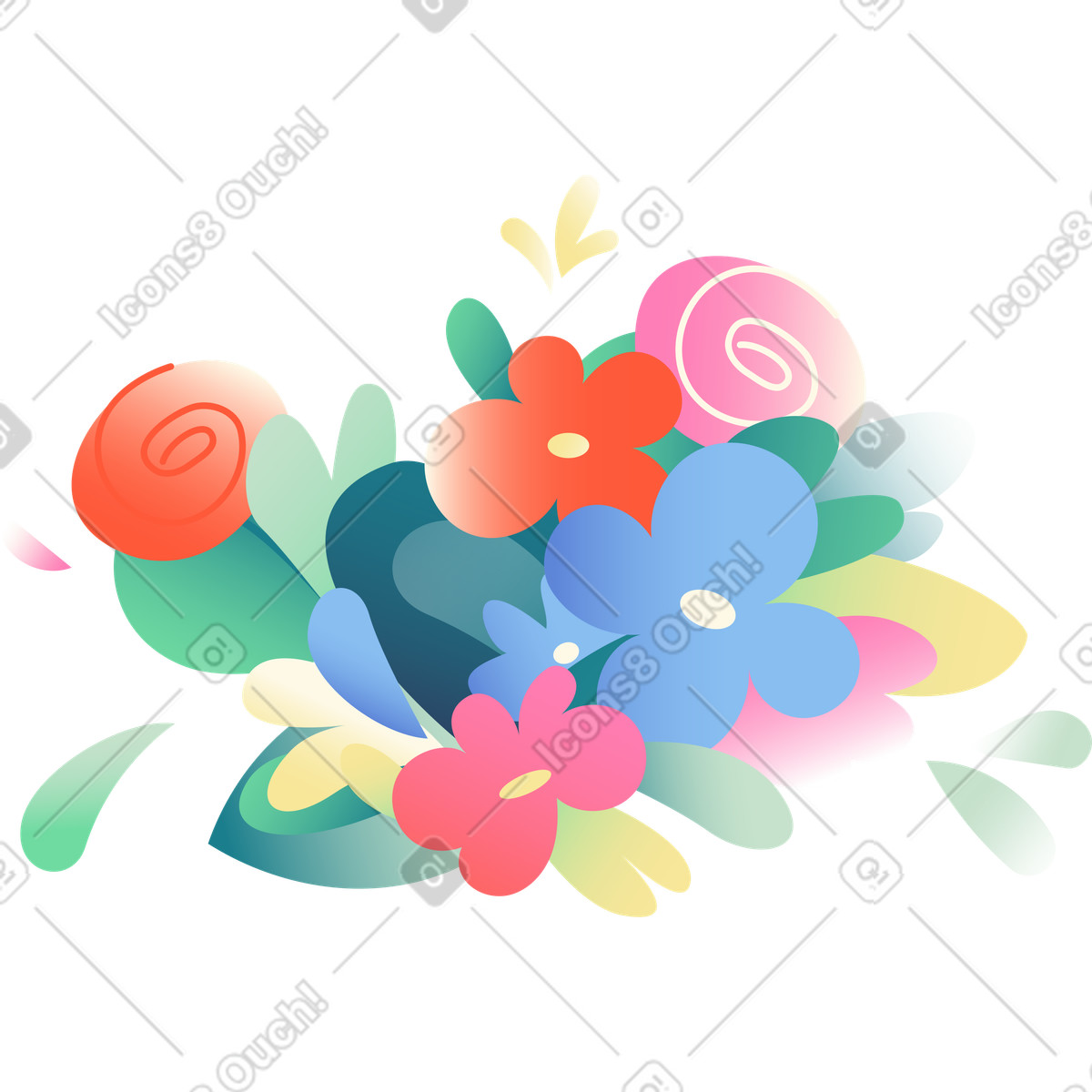 Illustration Bouquet dans le style Beam à télécharger aux formats PNG, SVG
