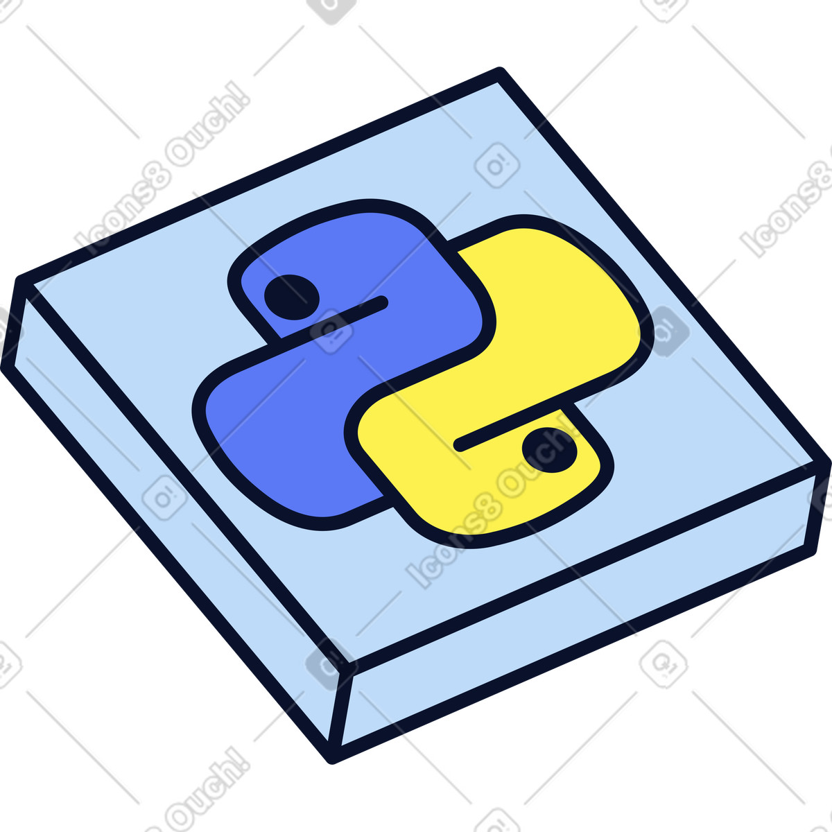 Python icon illustration in PNG, SVG