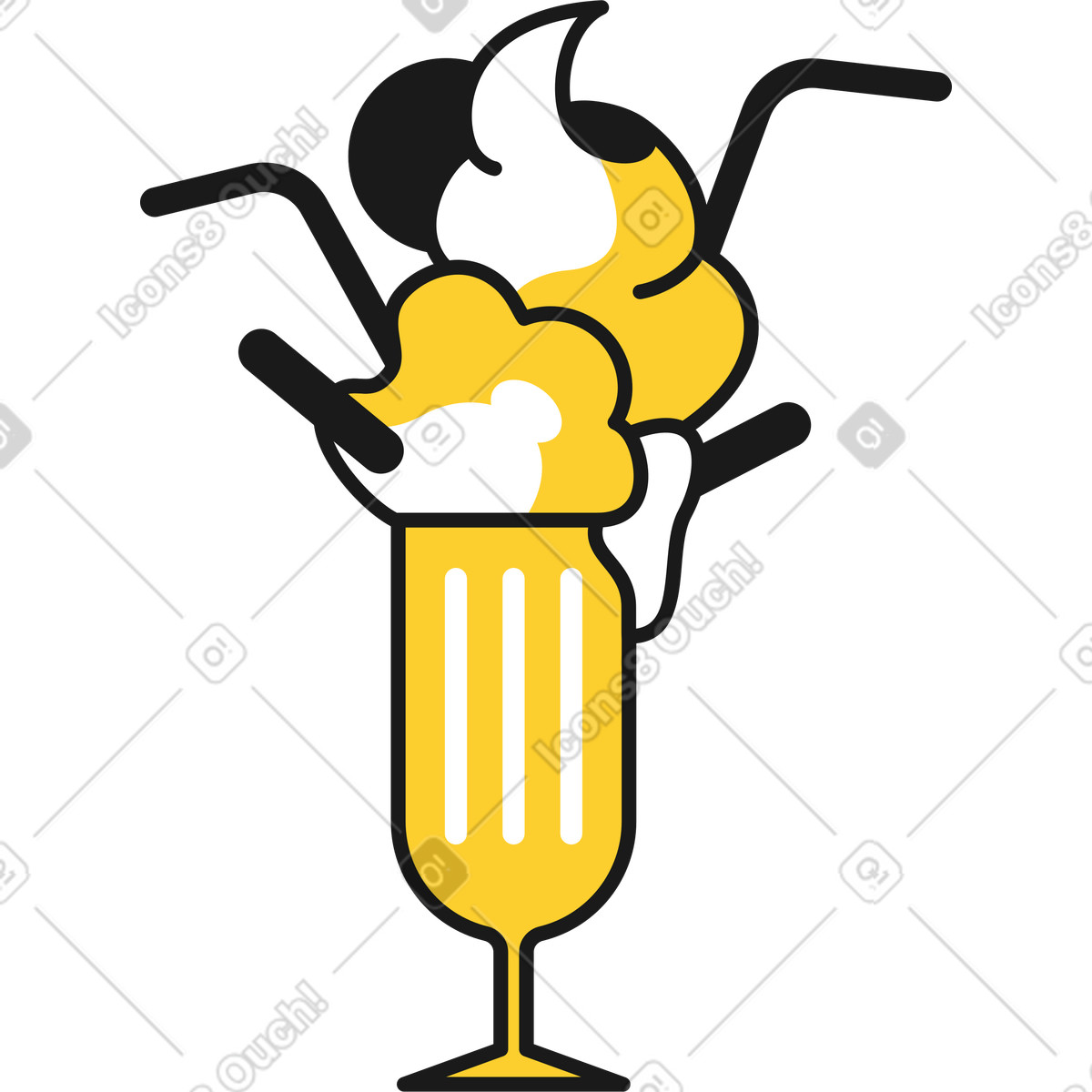 Ilustração de Milkshake em no estilo Taxi para baixar em PNG, SVG