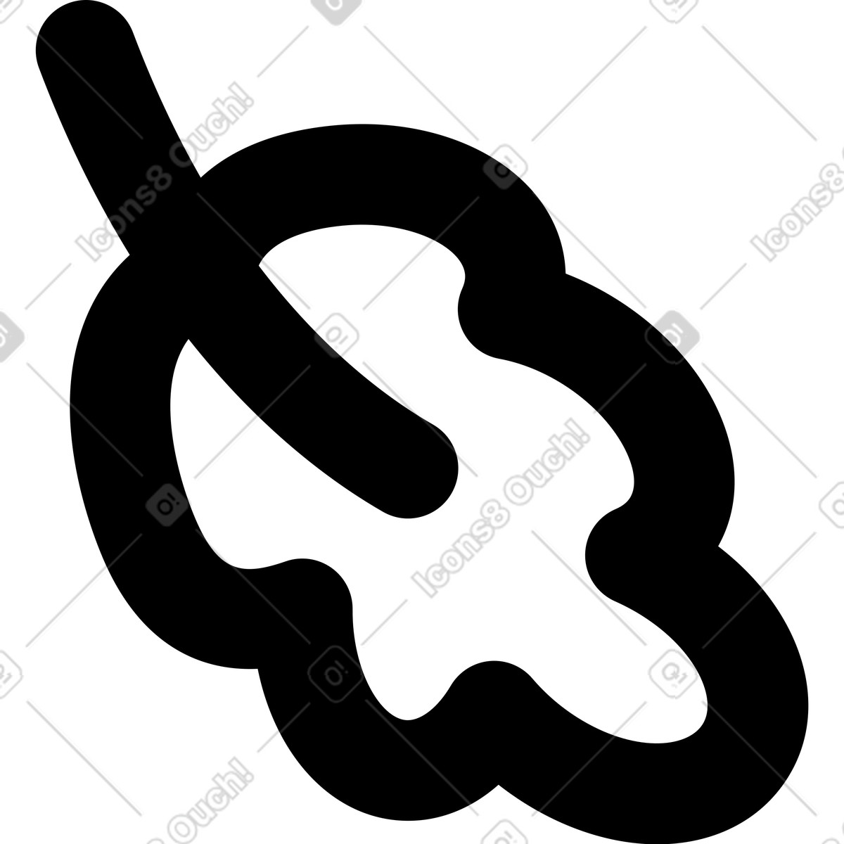 Leaf from a tree illustration in Transistor style download in PNG, SVG