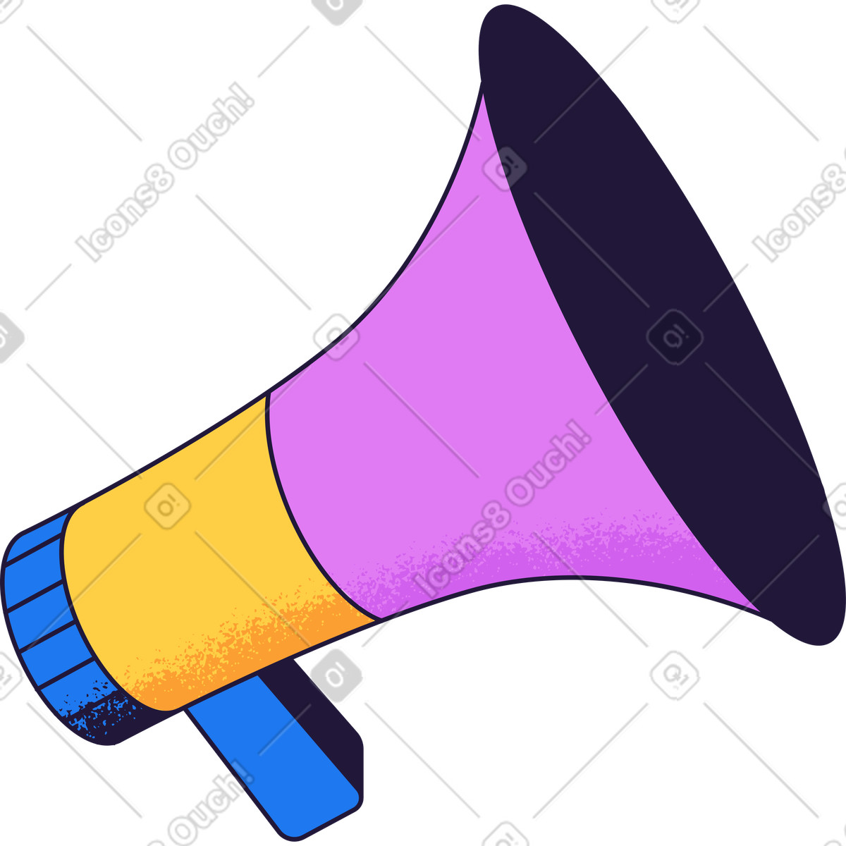 Ilustração de Megafone em no estilo Conifer para baixar em PNG, SVG