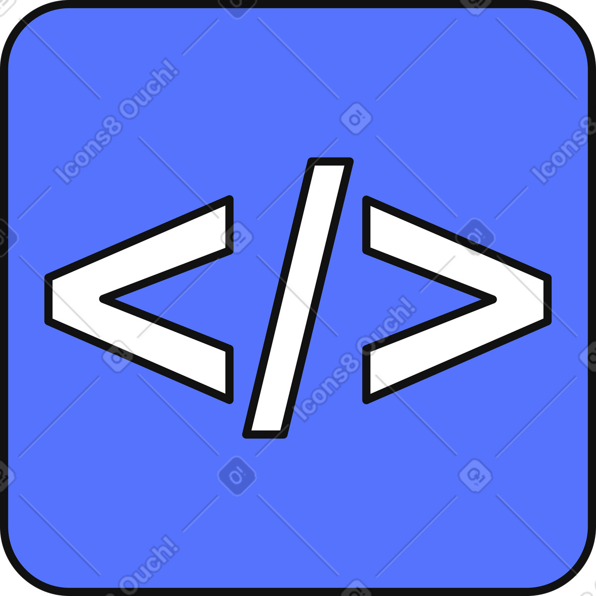 下载 Main 风格的 Code symbol for programming languages and web development user interfaces 插画，支持 PNG、SVG 格式