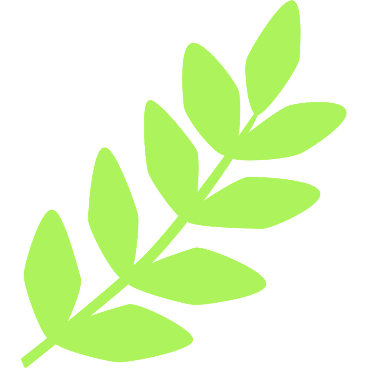 Bouncy スタイルの Laurel branch のイラストをPNG、SVG形式でダウンロード