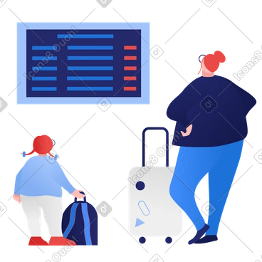 Waiting for flight PNG, SVG