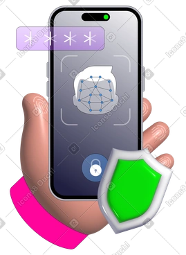 Face identification and secure access on smartphone PNG, SVG