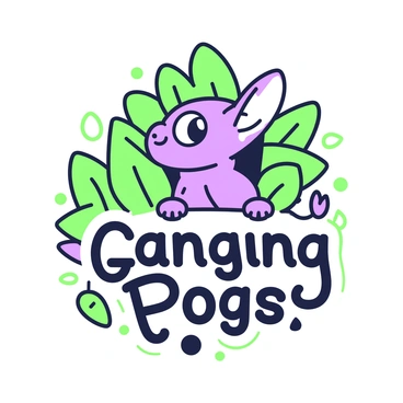 A logo design for a skateboard brand featuring a mystical creature partially hidden among forest leaves. The creature has large, expressive eyes and delicate features, suggesting a blend of fantasy and nature. Surrounding the creature, various shades of leaves create a dense, lush environment, with some leaves curling and others flat against the creature. The overall composition is dynamic, with the leaves framing the creature and the logo text incorporated seamlessly into the design. The mystical creature's unique characteristics can be emphasized through its textured fur or scales, enhancing its magical appearance.