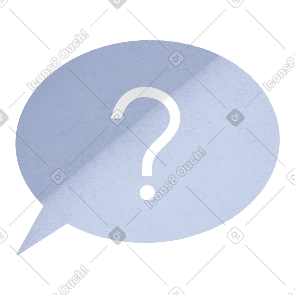 Bubble with a question illustrazione in stile Shine scarica in PNG, SVG