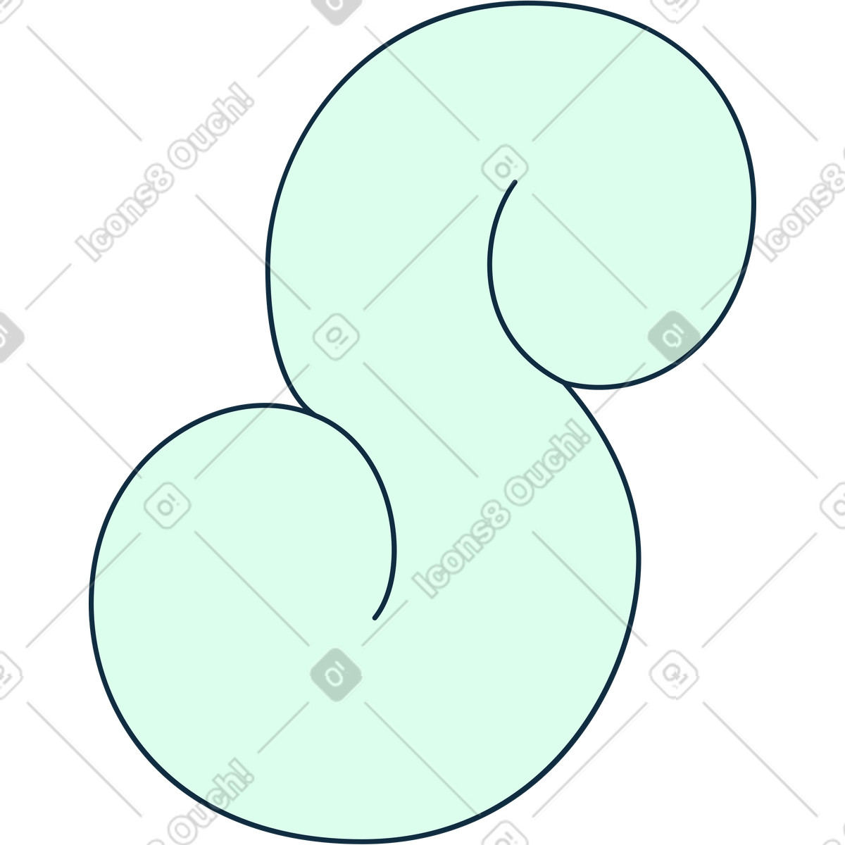 Lettera s illustrazione in stile Bubble gum scarica in PNG, SVG
