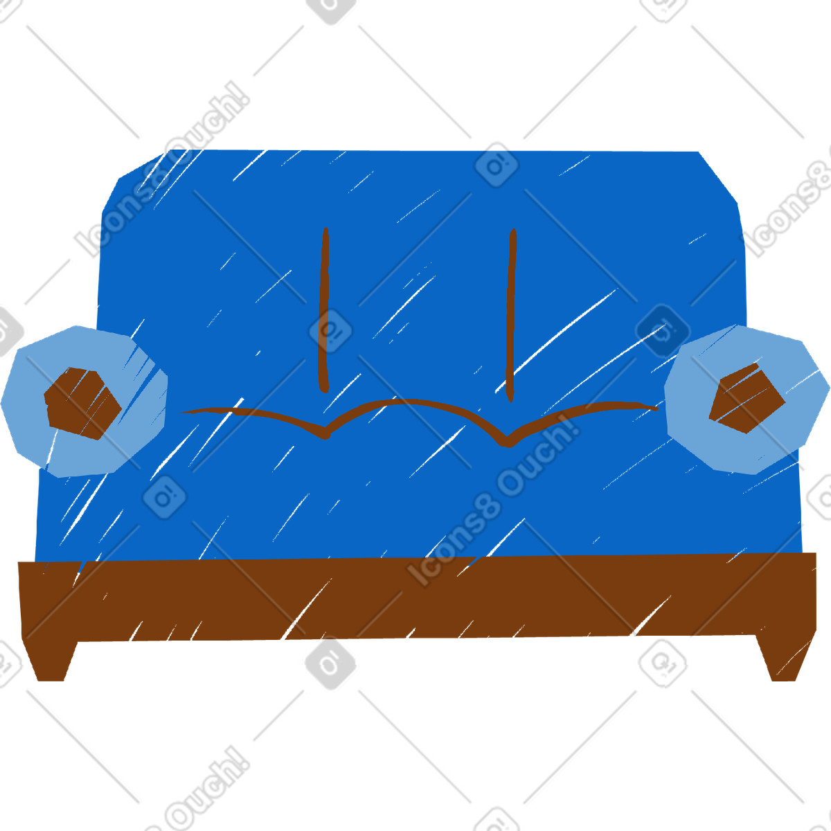 Ilustração de Sofá em no estilo Sleepy para baixar em PNG, SVG