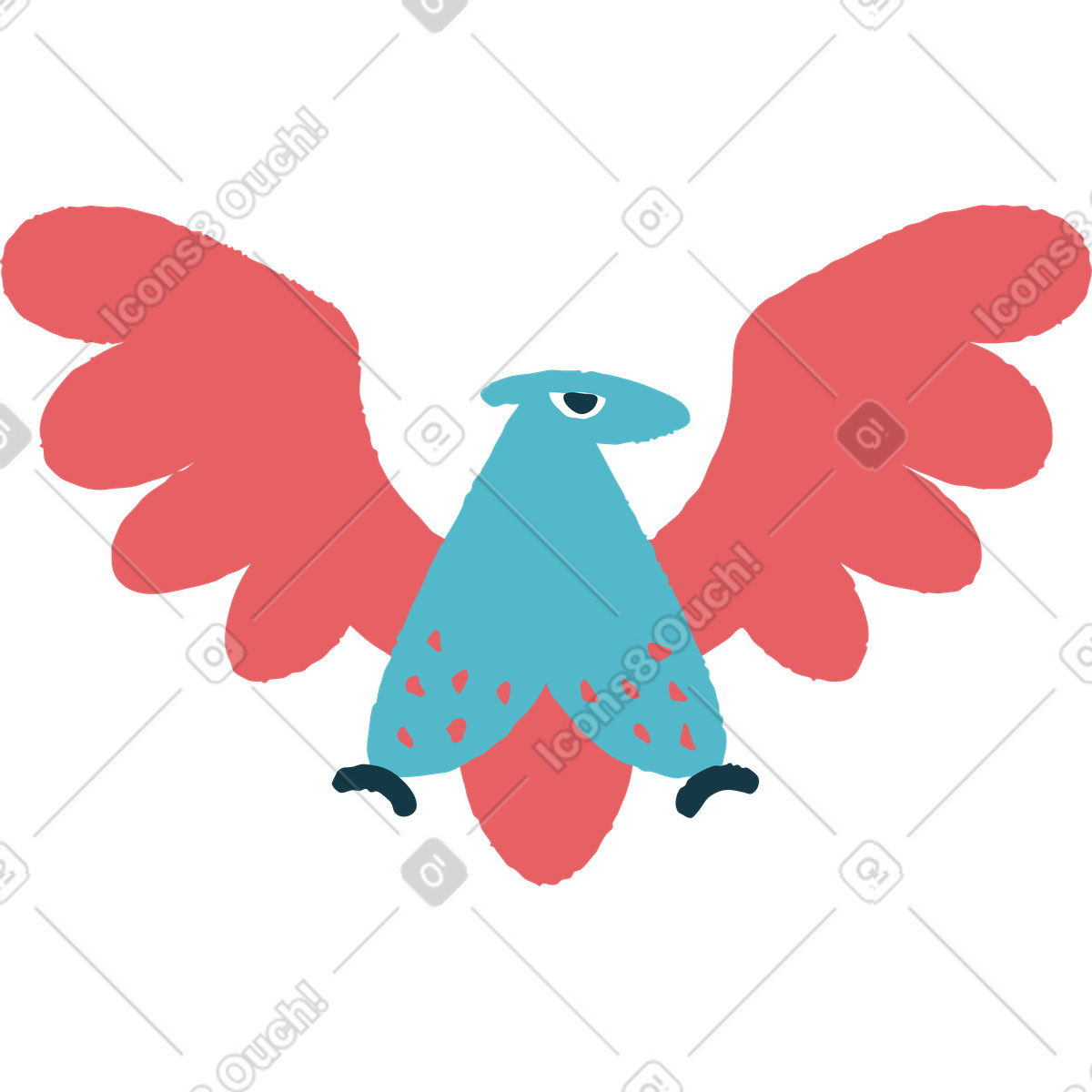 Aquila illustrazione in stile Flamenco scarica in PNG, SVG